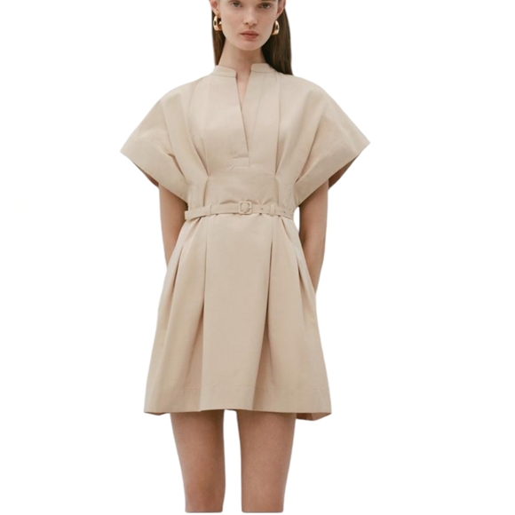 Zara NWT belted short Dress ZW Collection Size Medium - Picture 3 of 10